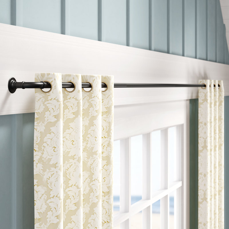 Winston Porter Haffey Room Darkening Wrap Single Curtain Rod & Reviews